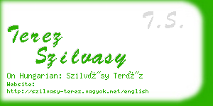 terez szilvasy business card